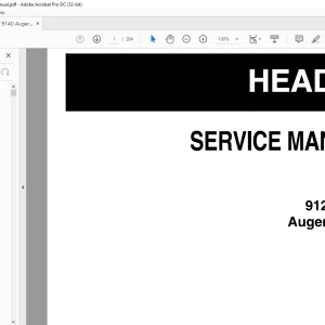 AGCO® NA 9120 9140 Auger Header SERVICE MANUAL -  PDF DOWNLOAD