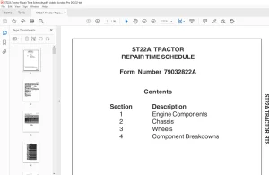 AGCO® NA ST22A TRACTOR Repair Time Schedule Manual 79032822A -  PDF DOWNLOAD