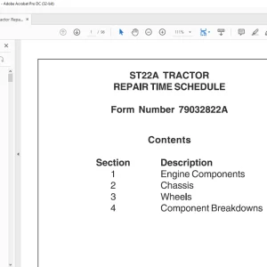 AGCO® NA ST22A TRACTOR Repair Time Schedule Manual 79032822A -  PDF DOWNLOAD