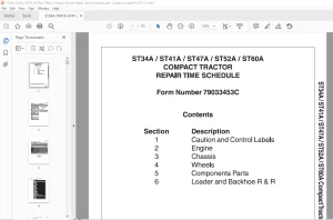AGCO® NA ST34A ST41A ST47A ST52A ST60A COMPACT TRACTOR Repair Time Schedule Manual 79033453C -  PDF DOWNLOAD