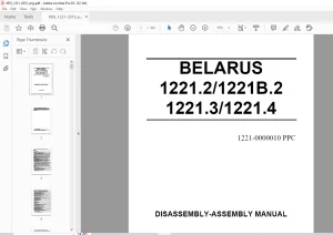 Belarus 1221.2 1221В.2 1221.3 1221.4 Tractor Disassembly & Assembly Manual 1221-0000010 РРС - PDF DOWNLOAD