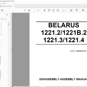 Belarus 1221.2 1221В.2 1221.3 1221.4 Tractor Disassembly & Assembly Manual 1221-0000010 РРС - PDF DOWNLOAD