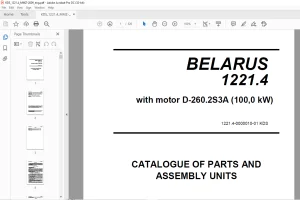 Belarus 1221.4 with motor D-260.2S3A (100,0 kW) Parts Catalogue & Assembly Manual 1221.4-0000010-01 KDS - PDF DOWNLOAD