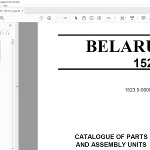 Belarus 1523.5 Tractor Parts Catalogue & Assembly Manual 1523.5-0000010 KDS - PDF DOWNLOAD
