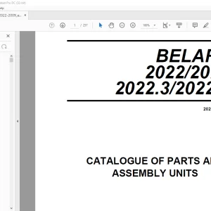 Belarus 2022 2022В 2022.3 2022В.3 Tractor Parts Catalogue & Assembly Manual 2022-0000010КДС - PDF DOWNLOAD