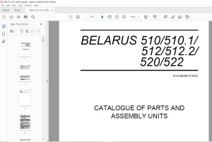 Belarus 510 510.1 512 512.2 520 522 Parts Catalogue & Assembly Manual - PDF DOWNLOAD