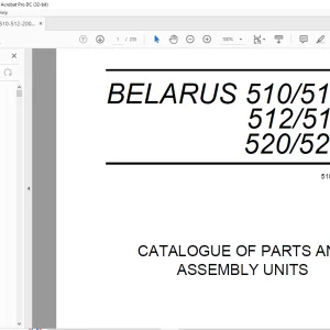 Belarus 510 510.1 512 512.2 520 522 Parts Catalogue & Assembly Manual - PDF DOWNLOAD