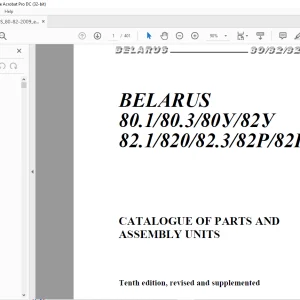 Belarus 80.1 80.3 80У 82У 82.1 820 82.3 82Р 82П Parts Catalogue & Assembly Manual - PDF DOWNLOAD