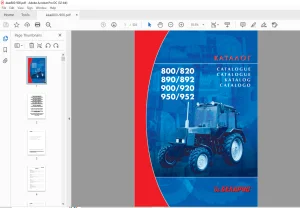 Belarus 800 820 890 892 900 920 950 952 Tractor Parts Catalogue & Assembly Manual - PDF DOWNLOAD