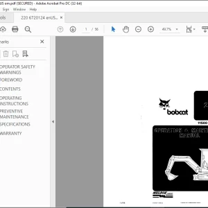Bobcat 220 Operation & Maintenance Manual 6720124 - PDF DOWNLOAD