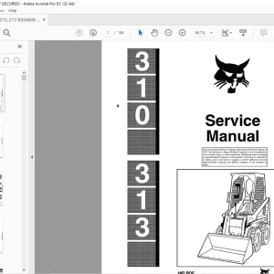 Bobcat 310 313 Loader Service Manual 6556606 (6-12) - PDF DOWNLOAD