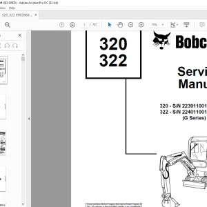 Bobcat 320 322 Service Manual 6902668 (10-12) -  PDF DOWNLOAD