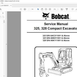 Bobcat 325, 328 Compact Excavator Service Manual 6986940 (7-11) - PDF DOWNLOAD