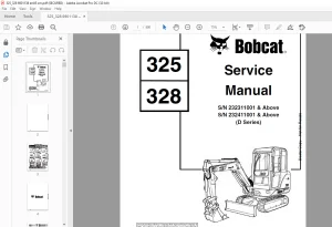 Bobcat 325 328 Service Manual 6901138 - PDF DOWNLOAD