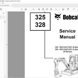 Bobcat 325 328 Service Manual 6902745  - PDF DOWNLOAD