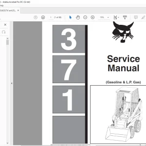 Bobcat 371 Loader Gasoline & L.P. Gas Service Manual 6545574 (6-12) - PDF DOWNLOAD