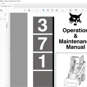 Bobcat 371 Loader Operation & Maintenance Manual 6545681 (6-12) - PDF DOWNLOAD