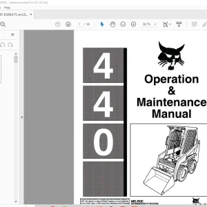 Bobcat 440 Loader Operation & Maintenance Manual 6566475 - PDF DOWNLOAD