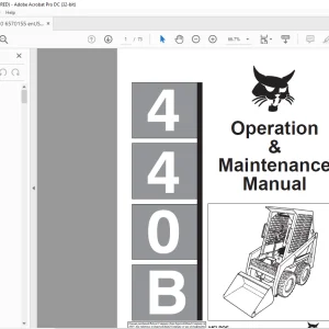 Bobcat 440B Loader Operation & Maintenance Manual 6570155 - PDF DOWNLOAD
