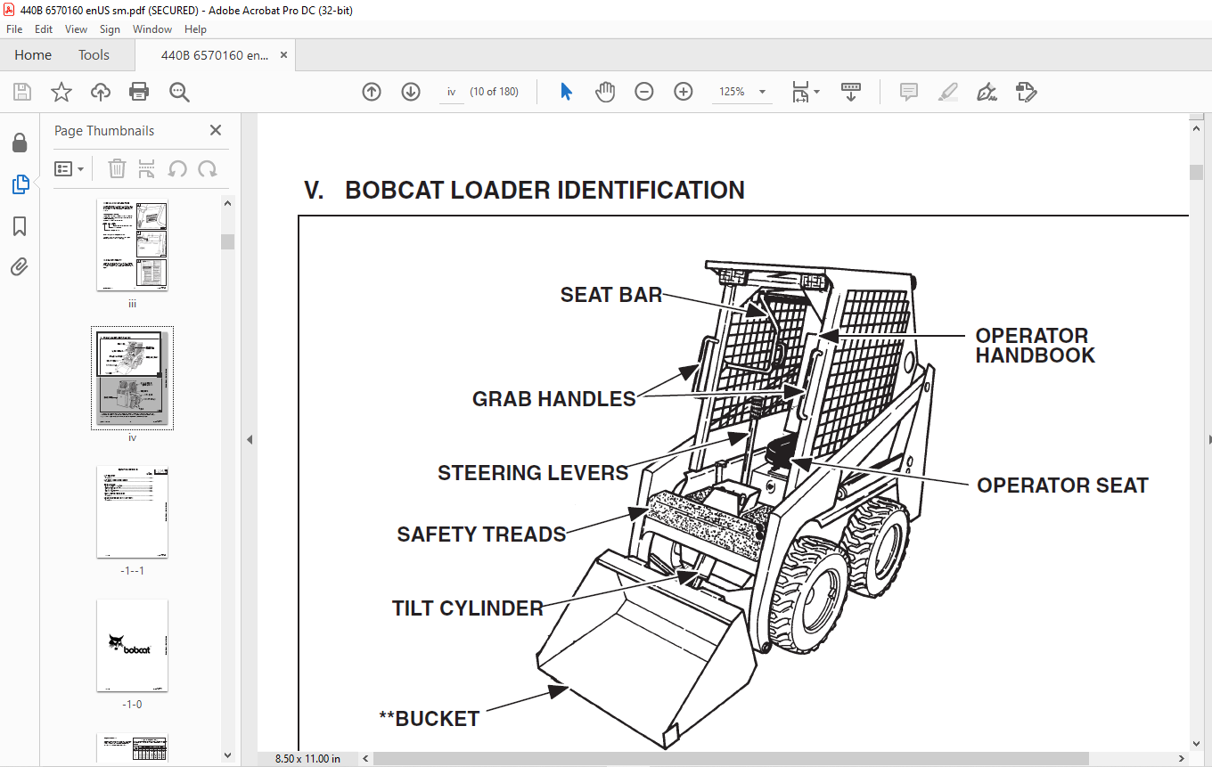 Bobcat 440B Loader Service Manual 6570160 (6-12) - PDF DOWNLOAD ...