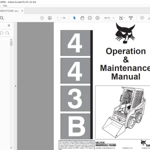 Bobcat 443B Loader Operation & Maintenance Manual 6722481 - PDF DOWNLOAD