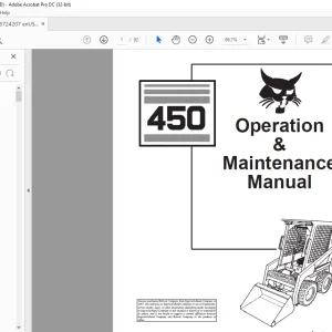 Bobcat 450 Loader Operation & Maintenance Manual 6724207 - PDF DOWNLOAD