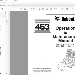 Bobcat 463 Loader Operation & Maintenance Manual 6901175 - PDF DOWNLOAD