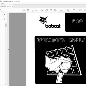 Bobcat 540 Loader Operator's Manual 6566282 - PDF DOWNLOAD