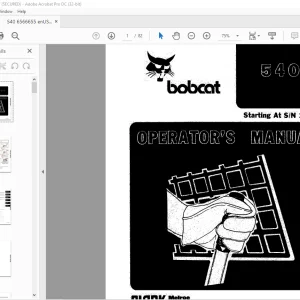 Bobcat 540 Loader Operator's Manual SN 13001 - PDF DOWNLOAD