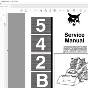 Bobcat 542B Loader Service Manual 6570791 (6-12) - PDF DOWNLOAD