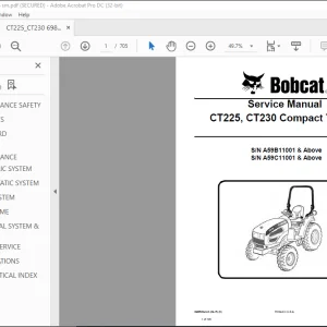 Bobcat CT225, CT230 Compact Tractor Service Manual 6986526(09-15) - PDF DOWNLOAD