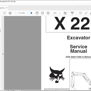 Bobcat Excavator X220 Service Manual 6720230 - PDF DOWNLOAD