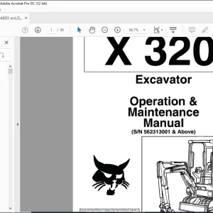 Bobcat Excavator X320  Operation & Maintenance Manual 6724893 - PDF DOWNLOAD