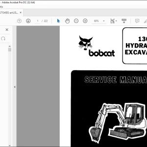 Bobcat Hydraulic Excavator 130 Service Manual 6570485 - PDF DOWNLOAD