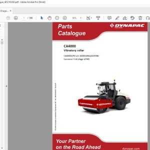 DYNAPAC CA4000 Vibratory Roller Parts Catalog Manual 4812163392 PDF DOWNLOAD