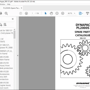 DYNAPAC PL2000S SPARE PARTS CATALOG MANUAL 500.121 - PDF DOWNLOAD