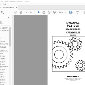 DYNAPAC PL2100S SPARE PARTS CATALOG MANUAL 500.114 -  PDF DOWNLOAD