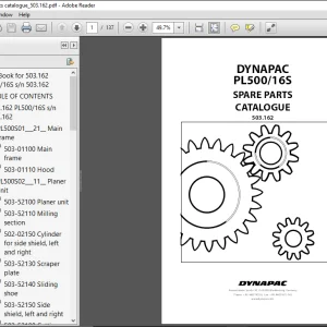 DYNAPAC PL500 16S Spare Parts Catalogue manual 503.162 - PDF DOWNLOAD