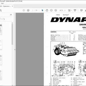 Dynapac CA 25 VIBRATING ROLLER Driving Instructions Manual - PDF DOWNLOAD