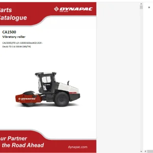 Dynapac CA1500 Vibratory Roller Parts Manual PDF DOWNLOAD