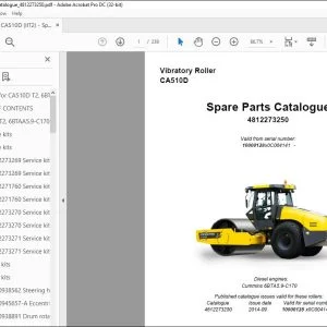 Dynapac CA510D Vibratory Roller Spare Parts Catalogue Manual 4812273250 - PDF DOWNLOAD