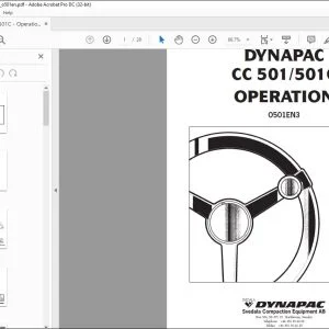 Dynapac CC 501 CC 501C Vibration & Combination roller Operation Manual - PDF DOWNLOAD