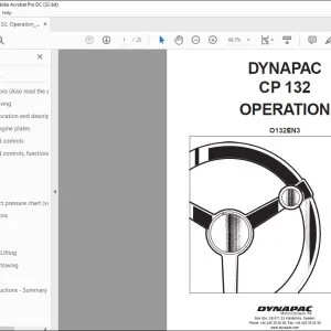 Dynapac CP 132 Pneumatic Tire Roller Operation Manual SN 21620331 - PDF DOWNLOAD