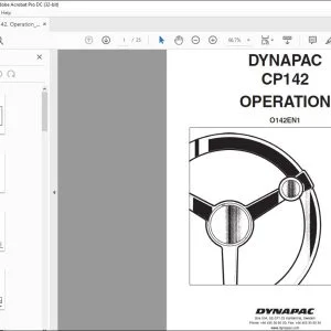 Dynapac CP142 Pneumatic Tire Roller Operation Manual SN 2163BR2000 - PDF DOWNLOAD