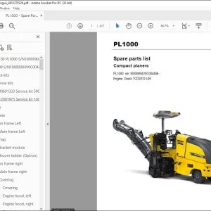 Dynapac Compact planers PL500TD Engine Deutz TCD2012 L06 Spare parts list Manual SN10000904V0C004406 - PDF DOWNLOAD