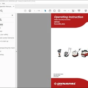 Dynapac DRP25D Reversible plate Operating Manual DL820356 - PDF DOWNLOAD