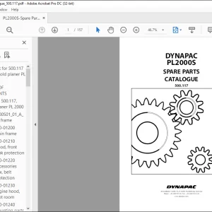 Dynapac PL 2000S Spare Parts Manual 500.117 - PDF DOWNLOAD