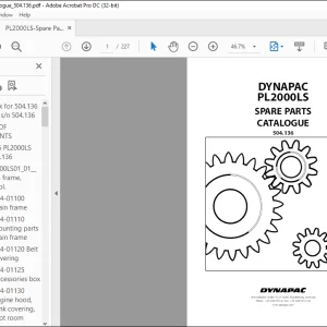 Dynapac PL2000 Spare Parts catalogue Manual 504.136 - PDF DOWNLOAD