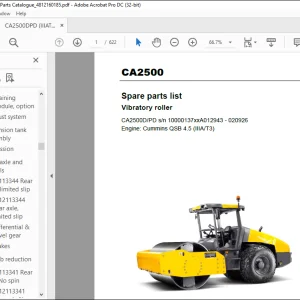 Dynapac Vibratory Roller CA2500 Engine Cummins QSB 4.5 (IIIA / T3) Spare Parts list Manual - PDF DOWNLOAD