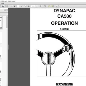 Dynapac Vibratory Roller CA500 Operation Manual SN 79290607 - PDF DOWNLOAD